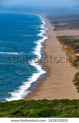 Point Reyes Beach View of Northern California Coastal Landscape
