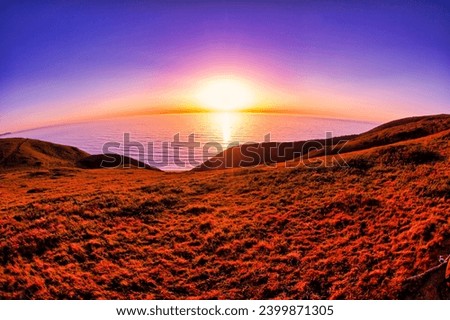 Point Reyes, United States - March 03, 2012 : Point Reyes at the moment of sunset is even more magical then during the day