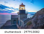 Point Sur Lighthouse in Big Sur, California, USA at Sunset