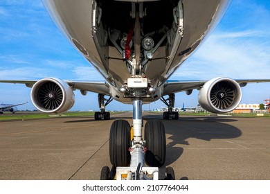 Point Of View Of Being An Aircraft Technician While Towing