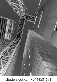 Point of view from below the high building at Jakarta Townhall.