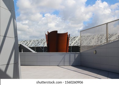 POINTE-A-PITRE, GUADELOUPE - 2017: Detail Of The Memorial Act Museum Building