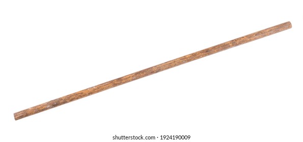 pointer, old dirty wooden stick isolated on wooden background - Shutterstock ID 1924190009