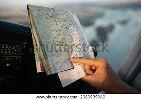 Pointing at Aeronautical Map While Flying