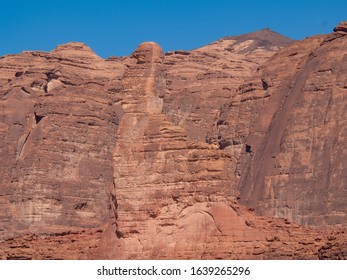 Pointing Finger Geological Rock Strata Outcrop In Al Ula, Saudi Arabia