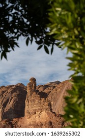 Pointing Finger Geological Rock Strata Outcrop In Al Ula, Saudi Arabia