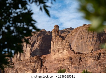 Pointing Finger Geological Rock Strata Outcrop In Al Ula, Saudi Arabia