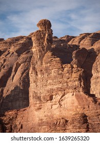 Pointing Finger Geological Rock Strata Outcrop In Al Ula, Saudi Arabia