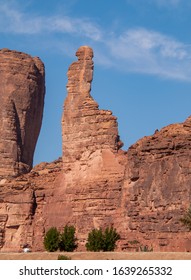 Pointing Finger Geological Rock Strata Outcrop In Al Ula, Saudi Arabia