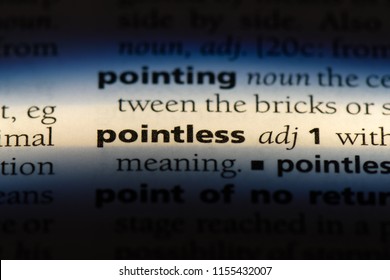pointless word in a dictionary. pointless concept.