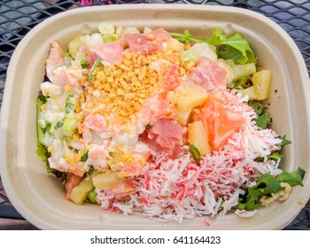 Poke  Is A Raw Fish Salad Served As An Appetizer In Hawaiian Cuisine, And Sometimes As An Entree.