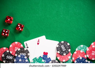 Poker and casino gamlbing header with copy space - Powered by Shutterstock