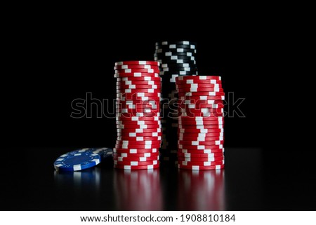 Poker chips and cards on the table 