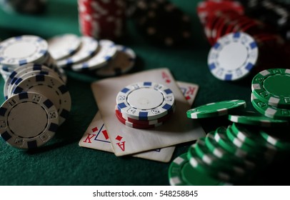 poker chips on the table - Powered by Shutterstock