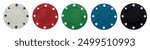 Poker chips on white background. Gambling. Casino. Isolate chips of different colors