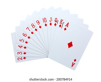 Poker Diamond Set Playing Cards Isolated Stock Photo (Edit Now) 200784914