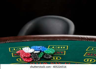 Poker play. Chips 