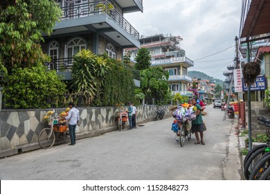Pokhara, Nepal – 11.04.2018: Mobile trading with bikes 11 April 2018 Pokhara, Nepal.