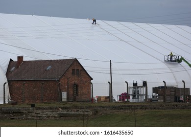 POLAND, Brzezinka, Birkenau-13 January 2020: Preparations For The 75th Anniversary Of The Liberation Of The Auschwitz Birkenau German Concentration Camp