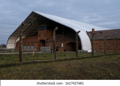 
POLAND, Brzezinka, Birkenau-13 January 2020: Preparations For The 75th Anniversary Of The Liberation Of The Auschwitz Birkenau German Concentration Camp