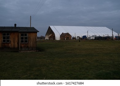 
POLAND, Brzezinka, Birkenau-13 January 2020: Preparations For The 75th Anniversary Of The Liberation Of The Auschwitz Birkenau German Concentration Camp