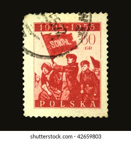 POLAND - CIRCA 1955: A Stamp Printed In Poland Honoring First Russian Revolution Of 1905 Year, Circa 1955