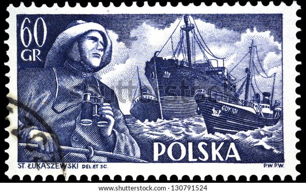 Poland Circa 1956 Stamp Printed Poland Stock Photo Edit Now