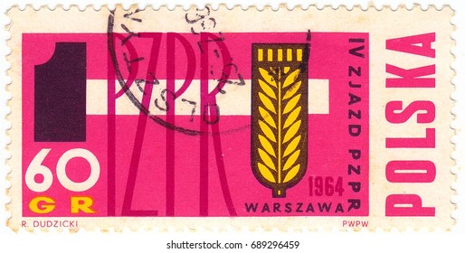 POLAND - CIRCA 1964: A Post Stamp, The Series 