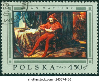 POLAND - CIRCA 1968: A Stamp Printed In The Poland Shows Jester, Painting By Jan Matejko, Circa 1968