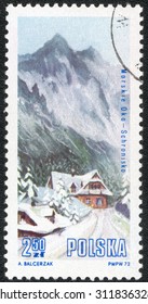 POLAND - CIRCA 1972: A Stamp printed in Poland shows a series of images "Historic Architecture of the mountain homes in Poland", circa 1972