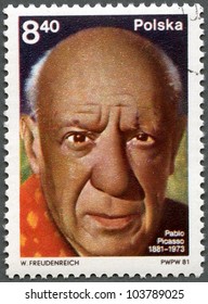 POLAND - CIRCA 1981: A Stamp Printed In Poland Shows Pablo Picasso (1881-1973), Artist, Birth Centenary, Circa 1981