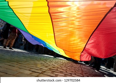 Poland, Gay Pride, Rainbow Banner