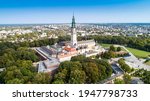 Poland, Częstochowa. Jasna Góra fortified monastery and church on the hill. Famous historic place and 
Polish Catholic pilgrimage site with Black Madonna miraculous icon.