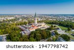 Poland, Częstochowa. Jasna Góra fortified monastery and church on the hill. Famous historic place and 
Polish Catholic pilgrimage site with Black Madonna miraculous icon.