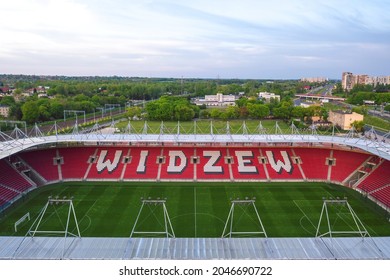 Łódź, Poland - May 2021: Widzew Stadium (Widzew Łódź Municipal Stadium)