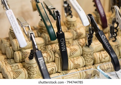 Kraków POLAND - NOVEMBER 16 2017: International Wine Trade Fair ENOEXPO in Cracow. Producers of wine from all around the world meet the importers distributors and representatives. Cracow. Poland