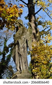 KRAKÓW, POLAND - October 30, 2021. Autumn, Just Before All Saints (All Saints' Day), At The Rakowicki Cemetery (established In 1803) - One Of The Oldest Christian Necropolises In Europe.