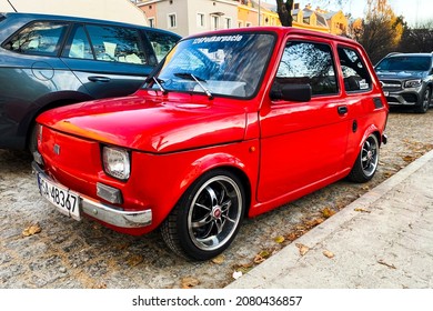 Poland Rzeszow 2021-11-14
The Fiat 126 (Type 126) is a four passenger, rear-engined, city and economy car that was introduced by Fiat in October 1972.