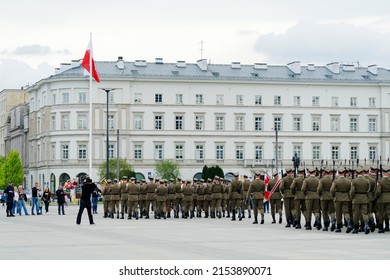 Poland, Warsaw May 8, 2022. Celebrations Of The End Of The Second World War At The Tomb Of The Unknown Soldier And Piłsudski Square.