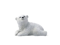 Polar Bear Cub Miniature Animal On White Background
