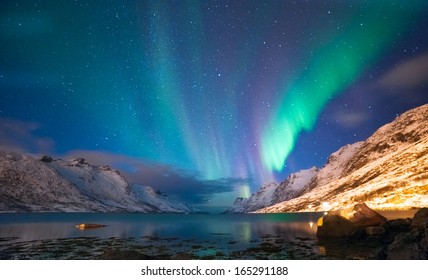 The polar lights in Norway  - Shutterstock ID 165291188