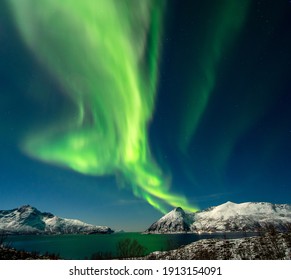 The polar lights in Norway. Tromso - Shutterstock ID 1913154091