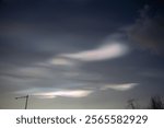 Polar stratospheric cloud, also known as nacreous clouds from nacre, or mother of pearl, due to its iridescence). Photographed in the subarctic parts of Sweden.