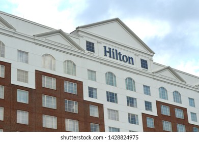 Polaris, Ohio-USA June 15,2019: Hilton Hotels Corporation, Is An American Multinational Hospitality Company That Manages And Franchises A Broad Portfolio Of Hotels.