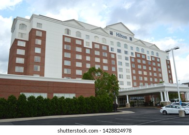 Polaris, Ohio-USA June 15,2019: Hilton Hotels Corporation, Is An American Multinational Hospitality Company That Manages And Franchises A Broad Portfolio Of Hotels.