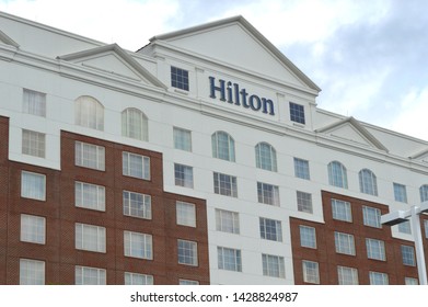 Polaris, Ohio-USA June 15,2019: Hilton Hotels Corporation, Is An American Multinational Hospitality Company That Manages And Franchises A Broad Portfolio Of Hotels.