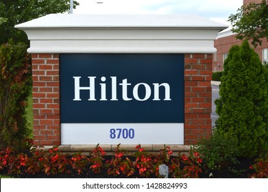 Polaris, Ohio-USA June 15,2019: Hilton Hotels Corporation, Is An American Multinational Hospitality Company That Manages And Franchises A Broad Portfolio Of Hotels.