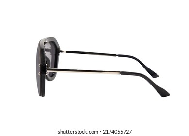 Polarized Sunglasses Oversized Conjoined Lens Sunglasses Women Big Flat black frame   shades side view