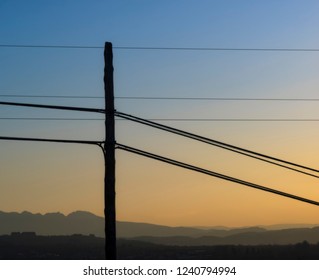 Pole of light at nightfall