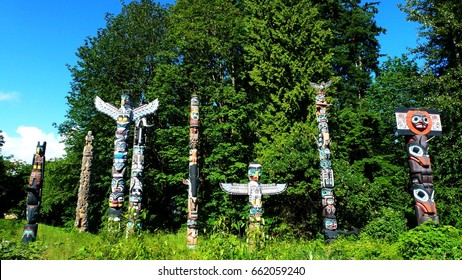 Poles In Stanley Park, Vancouver